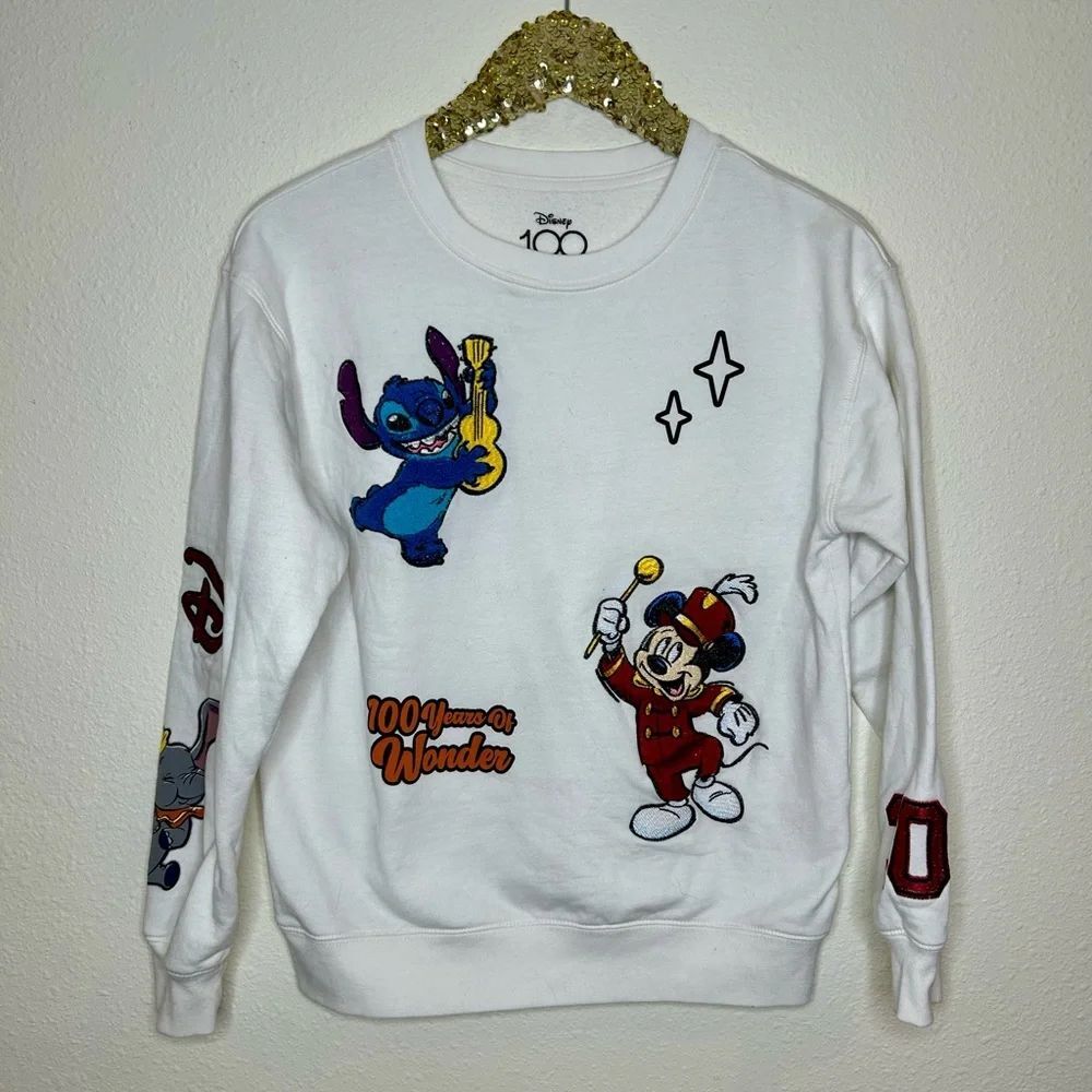 Disney 100 Music Magic Character Patch Pullover M
